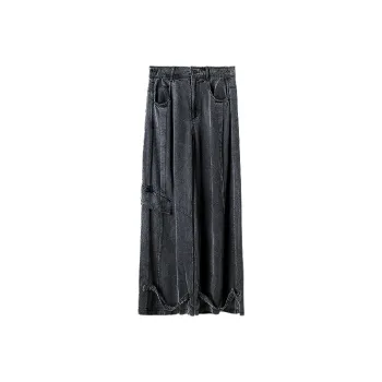 HUANXIANGZHE Casual Pants Unisex Black Gray Color
