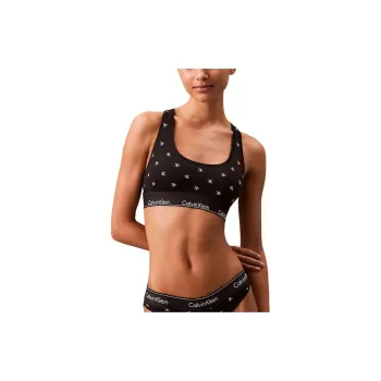 CALVIN KLEIN Bra Women's Black All Over Print