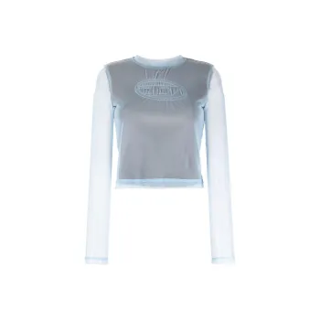 DIESEL OVAL-D Series Crop Tops Women's Blue