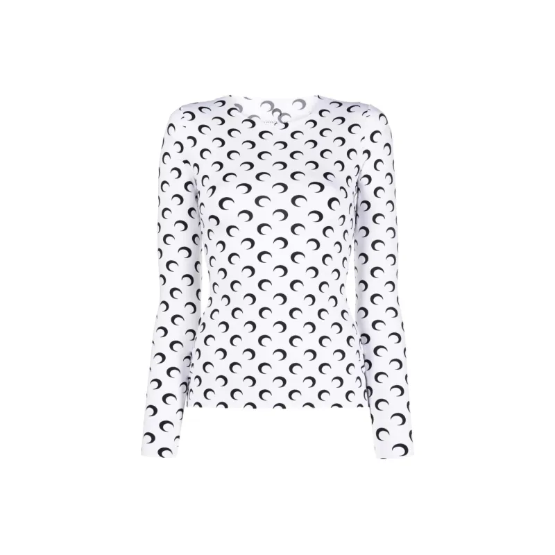 Marine Serre Crescent Moon print Top-0