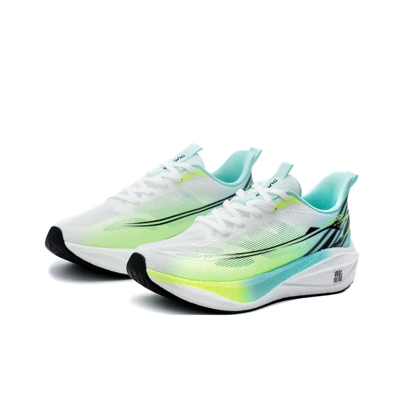 XIDELONG Cushioning Slip Resistant Low Top Carbon Plate Sprint Running Shoes Unisex Turquoise-1