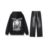 Black Top (Fleece-Lined)+Black Gray Pants