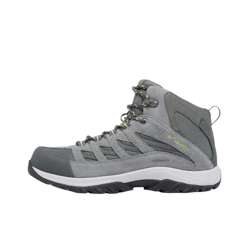 Columbia Crestwood Anti Slip Wear Resistant Mid Top Outdoor Shoes Men's Gray-0