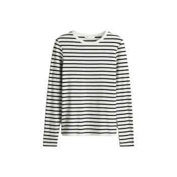 H&M T Shirt Women's White/Stripes