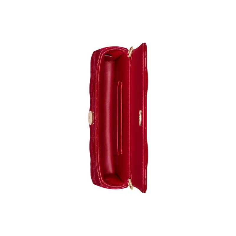 DIOR My Dior Calfskin Clutch, Crossbody Bag, Shoulder Bag Women's Red-4