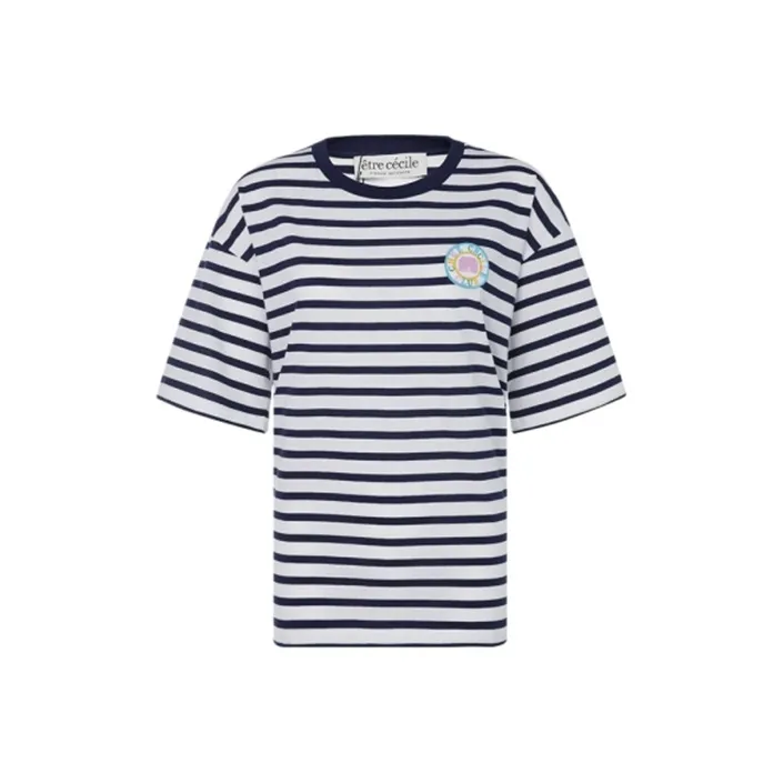 ETRE CECILE Regular T-Shirt Women's White Blue-0
