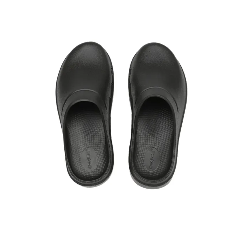 OOFOS Abrasion Resistant Closed Toe Slippers Unisex Black-3