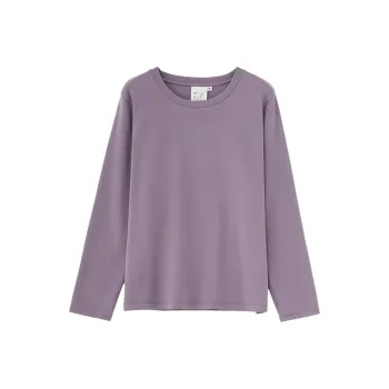 DEER AND FLYER Long-Sleeved T-Shirt Women's Cream Purple
