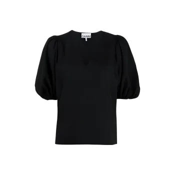 GANNI Puff Sleeve T Shirt Women's