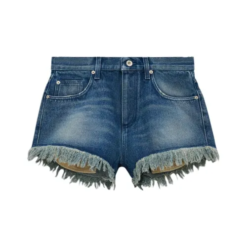 LOEWE Paula's Ibiza SS25 Denim Shorts Women's Blue