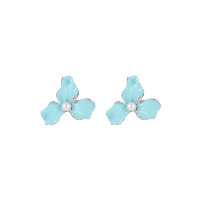 VIOLET S925 Silver Stud Earrings Women's-0