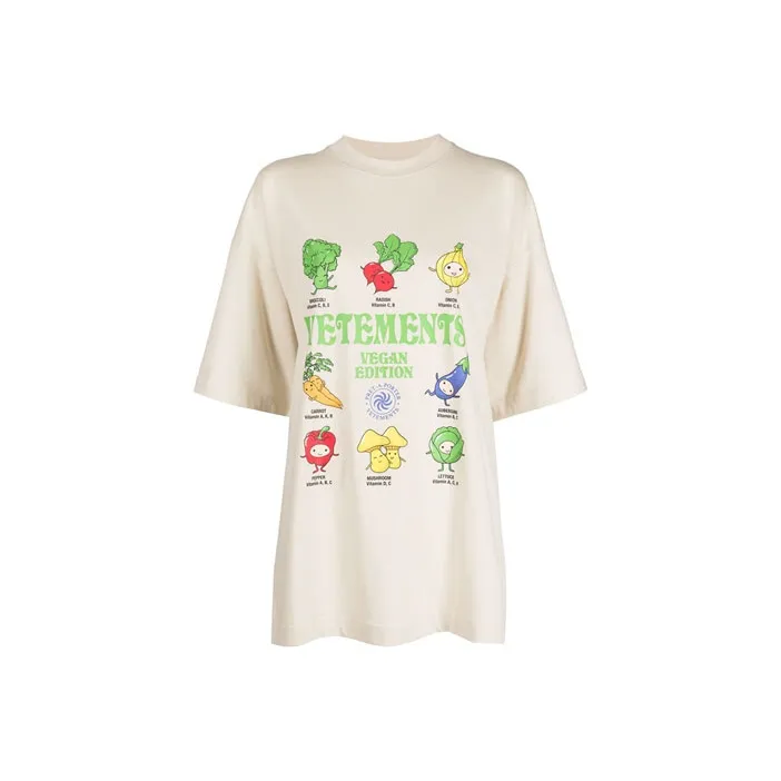 Vetements T-Shirts Women's Beige-0