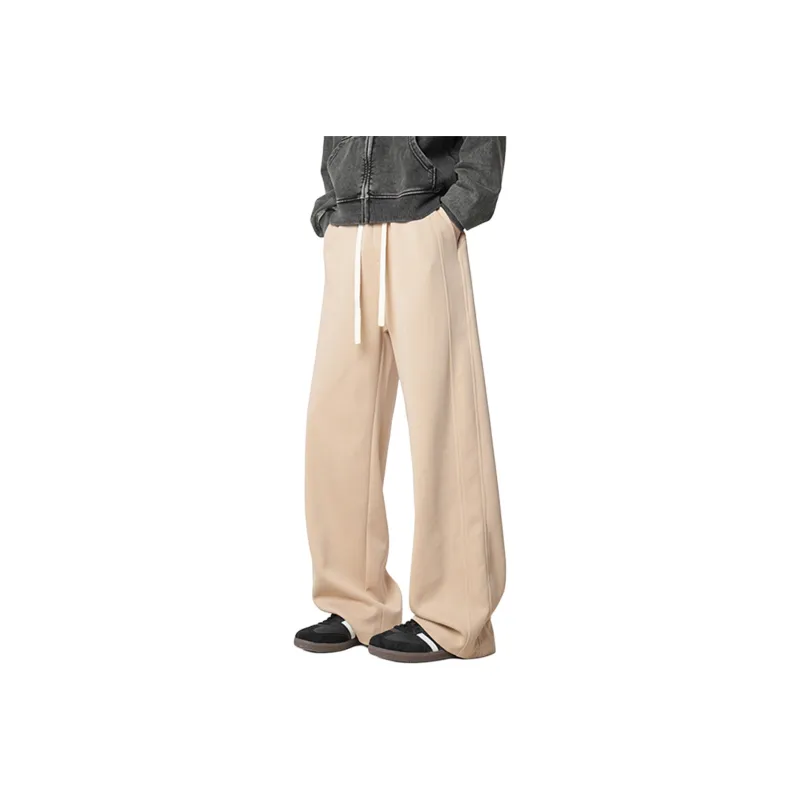 REXSHION Casual Pants Unisex White Heather Gray-12