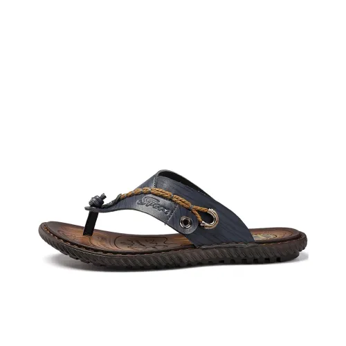 Dunnu Rubber Sole Abrasion Resistant Flip Flops Men's