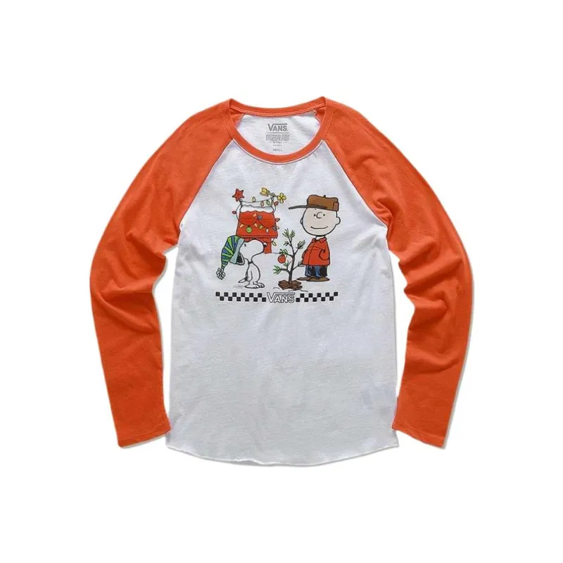 Vans T-Shirt Women's White Orange-0