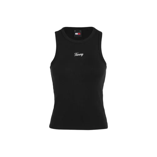 tommy Leather Hilfiger Tank Tops Women's Black