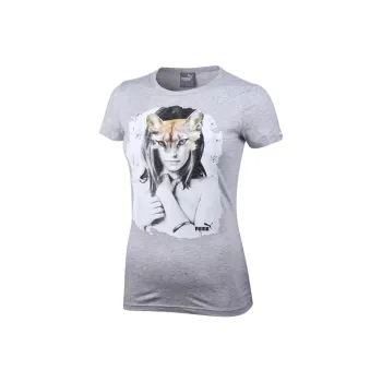 PUMA T Shirts Women's Gray