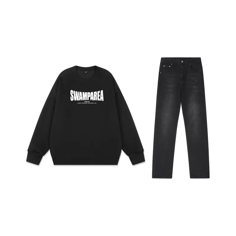 SWAMP AREA Sweatshirt Sets Unisex-21