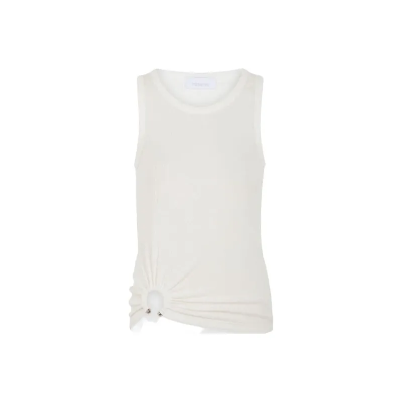 Rabanne Asymmetric Gathered detail Tank Top-0