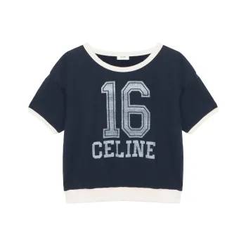 CELINE T Shirts Women's Marine Blue