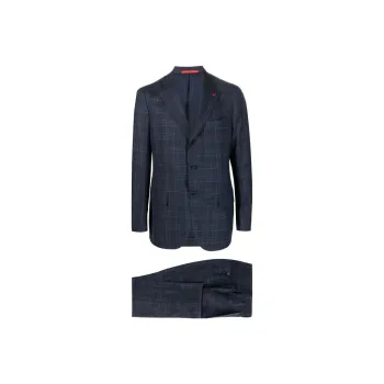 Isaia Check pattern Single breasted Blazer
