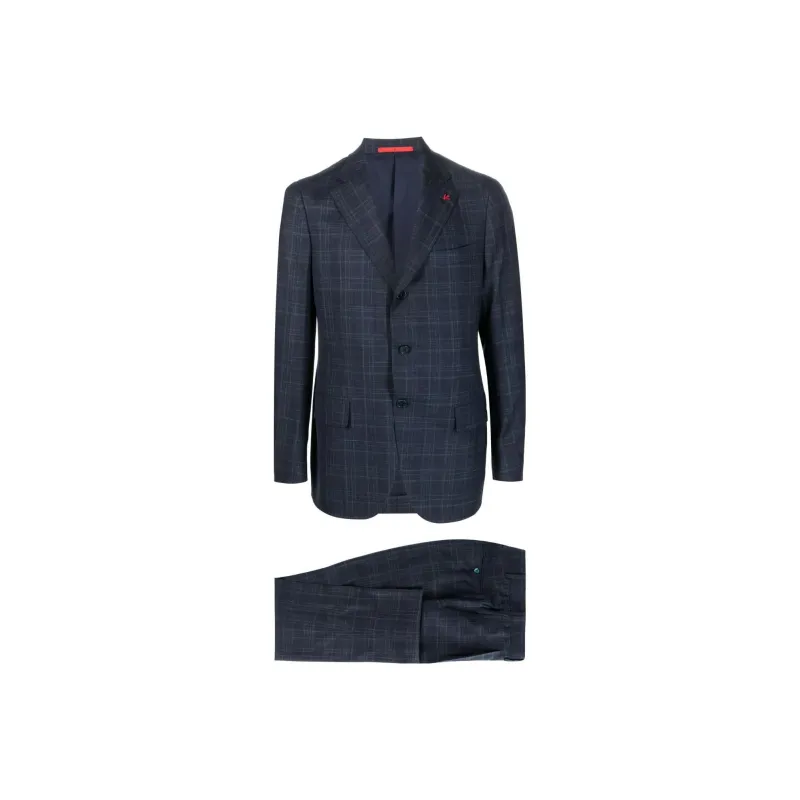 Isaia Check pattern Single breasted Blazer-0