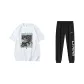 White Short-Sleeved Shirt+Black Pants