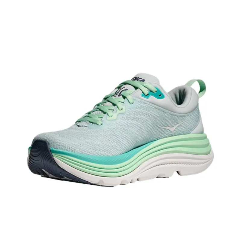 HOKA ONE ONE Gaviota 5 Cushioning, Wear Resistant Low Top Running Shoes Women's Fresh Green-2