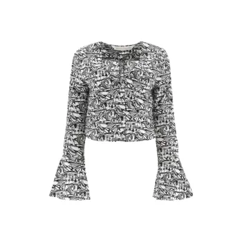 PALM ANGELS Waves Cotton Blouse