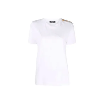 BALMAIN Flocked Logo T shirt