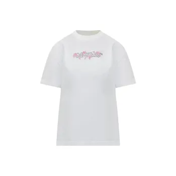 OFF WHITE Bookish Rose Crewneck T Shirt