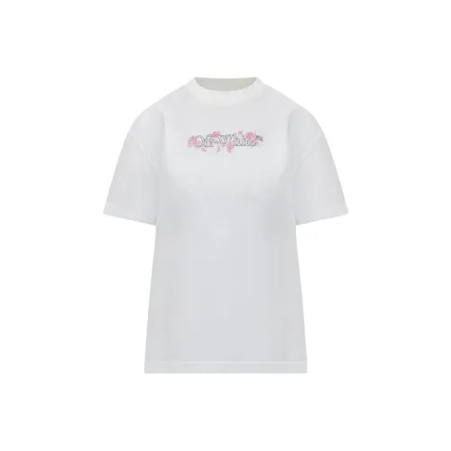 OFF WHITE Bookish Rose Crewneck T Shirt