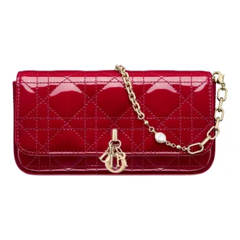 DIOR My Dior Calfskin Clutch, Crossbody Bag, Shoulder Bag Women's Red