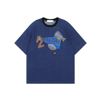 VINMUK T Shirt Unisex Denim Blue