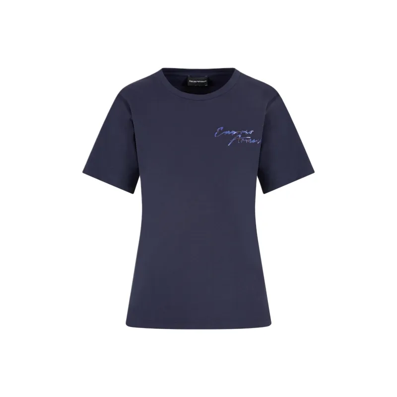 EMPORIO ARMANI Logo Detailed Jersey T Shirt-0