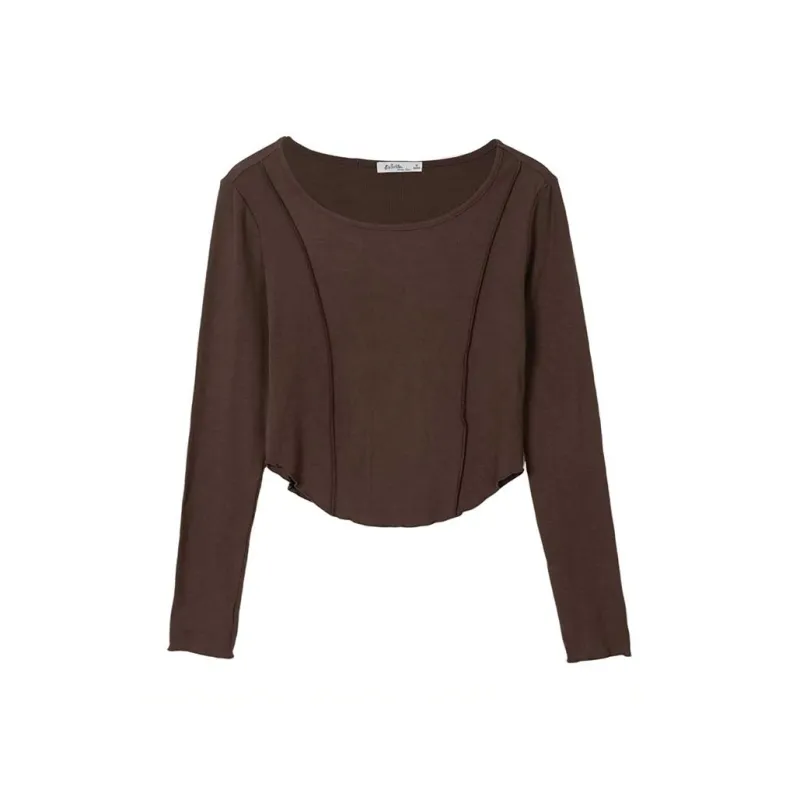 FAWENXIANGZI Regular T Shirt Women's Coffee-0