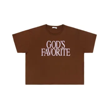 Praying Drop Shoulder Sleeve T-Shirt Women's Brown