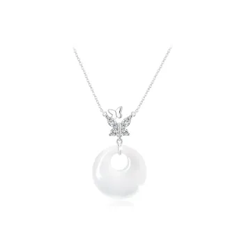 JOYDINNY Chalcedony Jade Necklaces Women's
