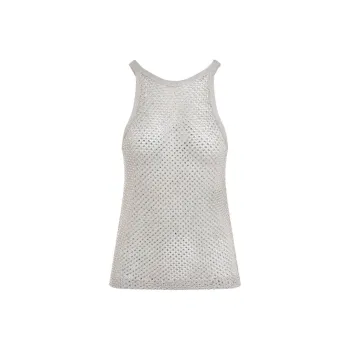 TOM FORD Crystal embroidered Racerback Tank Top