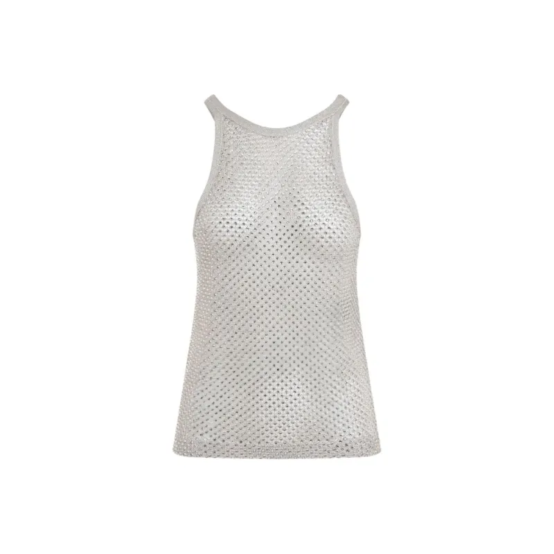 TOM FORD Crystal embroidered Racerback Tank Top-0