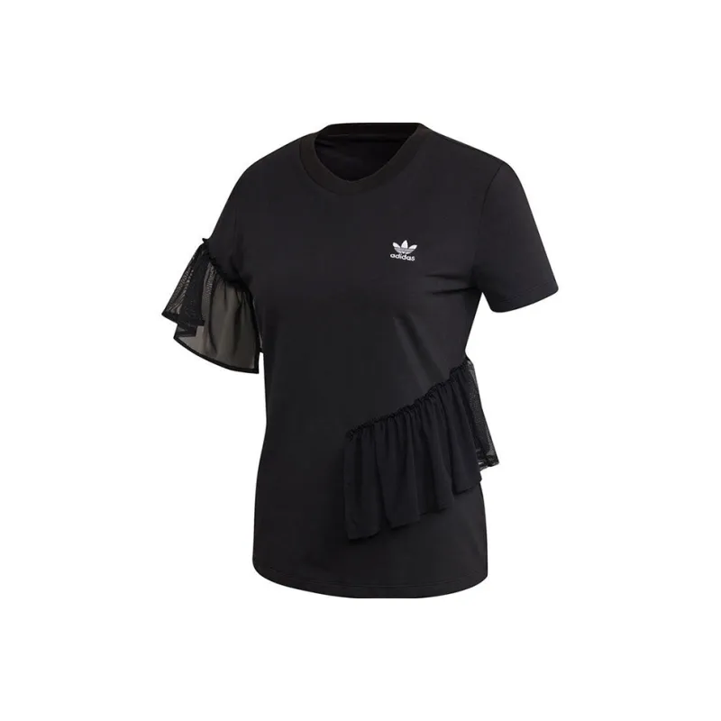 Adidas Originals Tulle T Shirts Women's Black-0