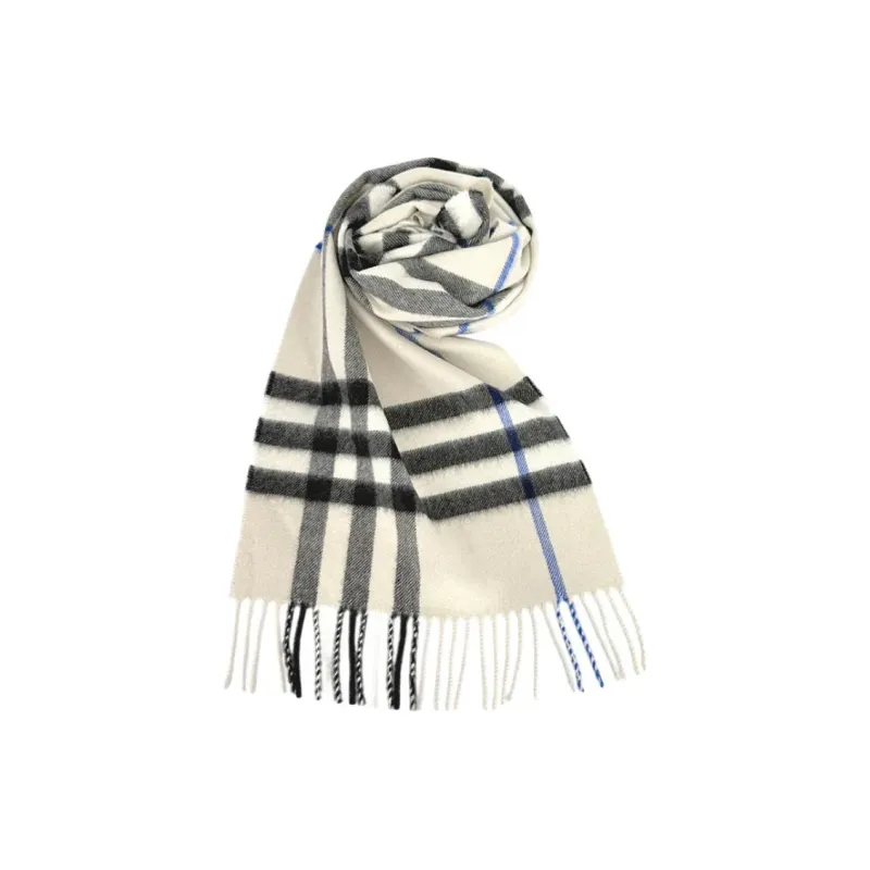 Burberry Cashmere Knit Scarves Unisex White-3