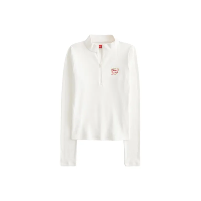 Hollister Snake Year Spring Collection T-Shirt Women's Cream-0
