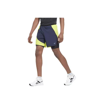 Reebok RUNNING 2-1 SHORT Sports Shorts Men's Marine Blue