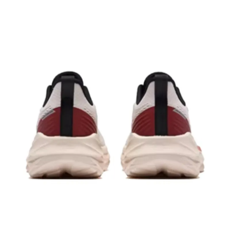 Erke Anti Slip Wear Resistant Low Top Casual Running Shoes Men's Beige Red-2