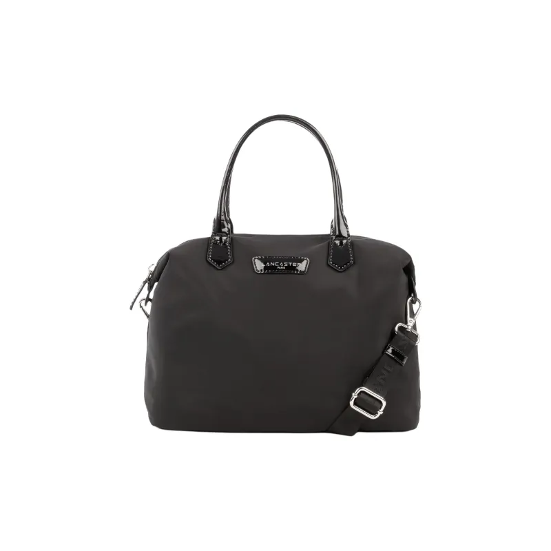 Lancaster Nylon Shoulder Bag, Crossbody Bag, Handbag Medium Size Women's Black-0