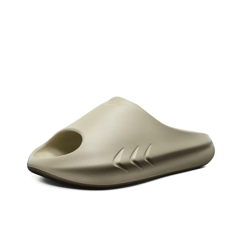 RIGORER Slip Resistant Antibacterial Shock Absorbers Slide Slippers Unisex Pale Gray-2