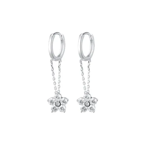 PHOENIXSILY 999 Fine Silver Stud Earrings Women's