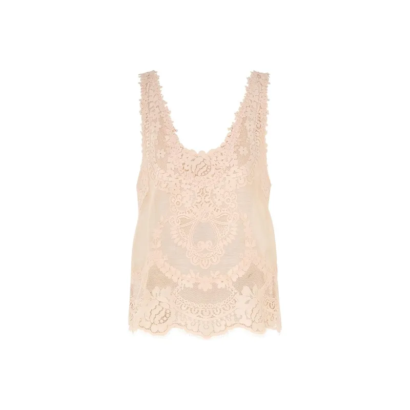 Zimmermann Natura Lace-Patch Tank Top-0