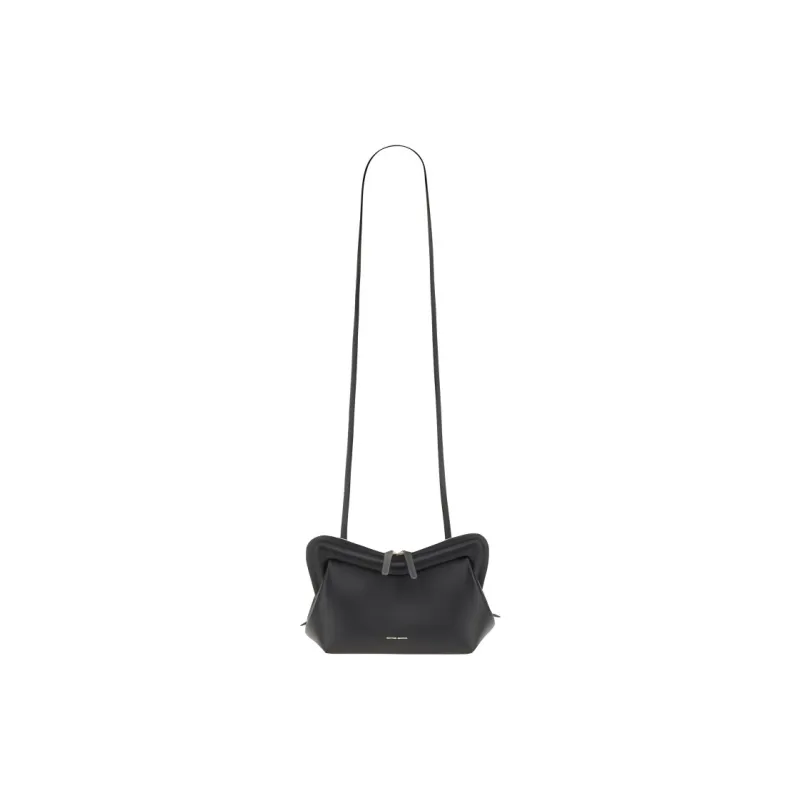 MANSUR GAVRIEL Smooth Calf Leather Crossbody Bag Shoulder Bag Women's Black/Flame-1